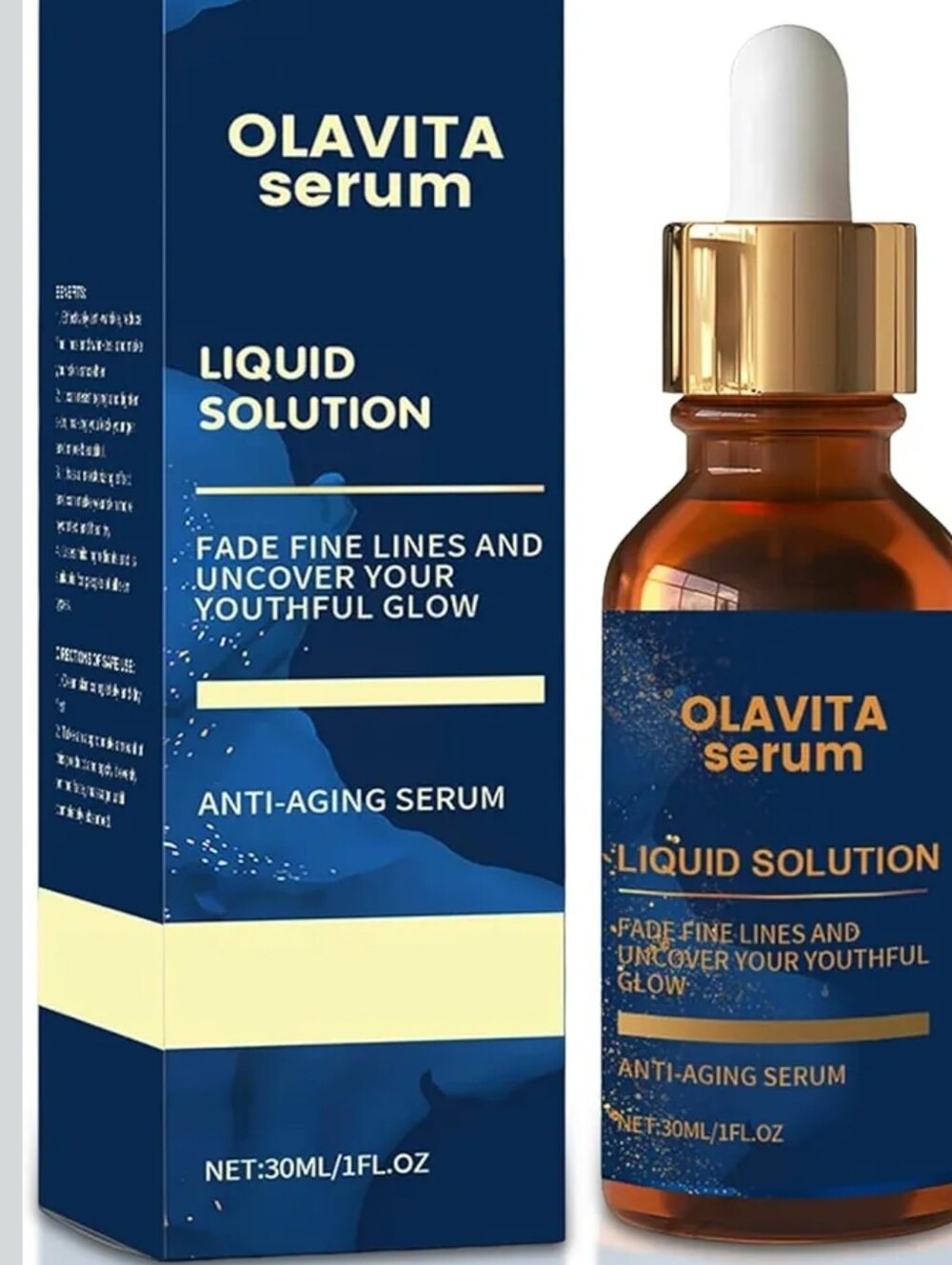 NEW! OLAVITA Anti-Aging Serum w/Vitamins C & E, Boosting Collagen Production